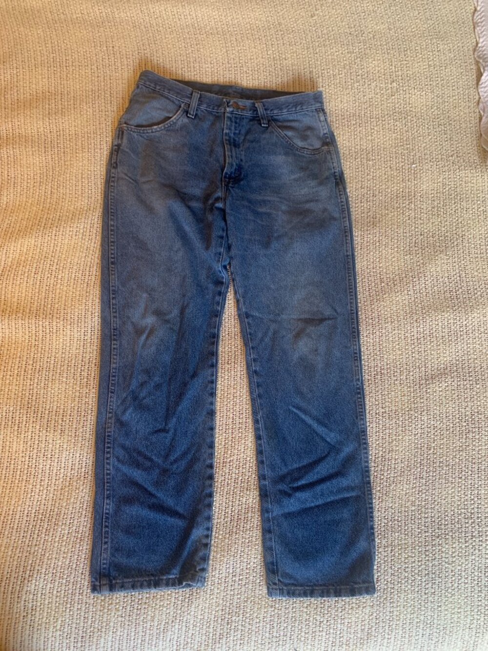 Mens 32x30 Classic Blue Rustler Jeans